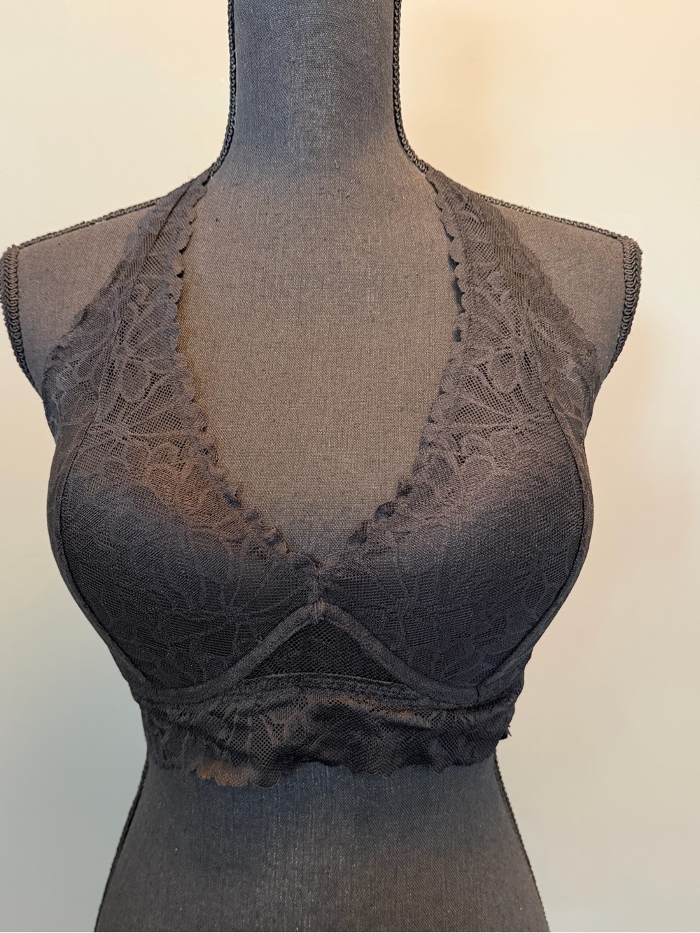 VS Pink halter style lace padded bra. NWOT.